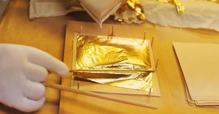 Quy trình sản xuất vàng lá thủ công mỏng 0,0001mm của Nhật Bản