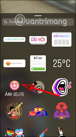 Cách chèn sticker ảnh selfie trên Story Instagram  QuanTriMangcom