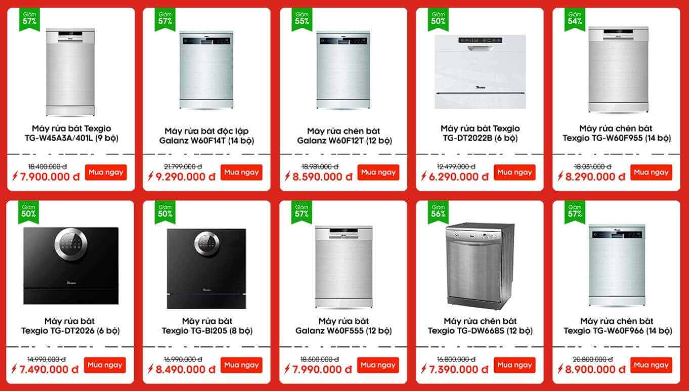 Máy rửa bát giá Khuyến mại