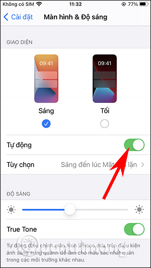 Tự động đổi màn hình