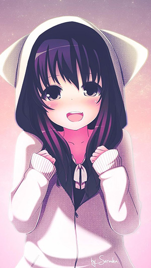 Anime Girl xinh đẹp trong đêm 2K tải xuống hình nền