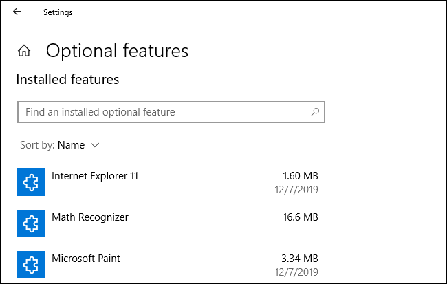 Các tính năng tùy chọn trong Windows