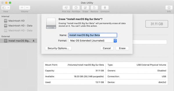 Cách tạo ổ cài đặt macOS Big Sur có thể khởi động