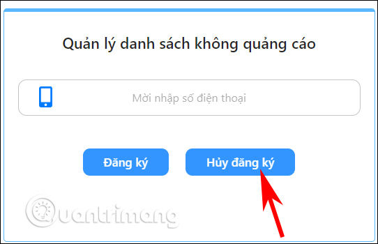 Hủy đăng ký