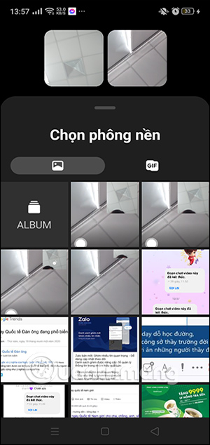 Chọn ảnh có sẵn