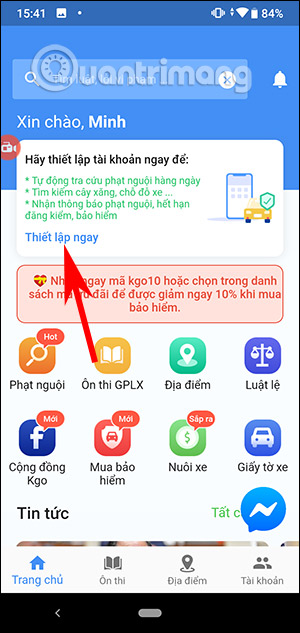 Thiết lập ngay