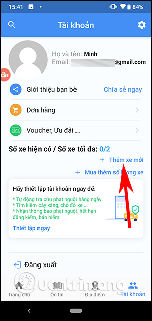 Thêm xe mới