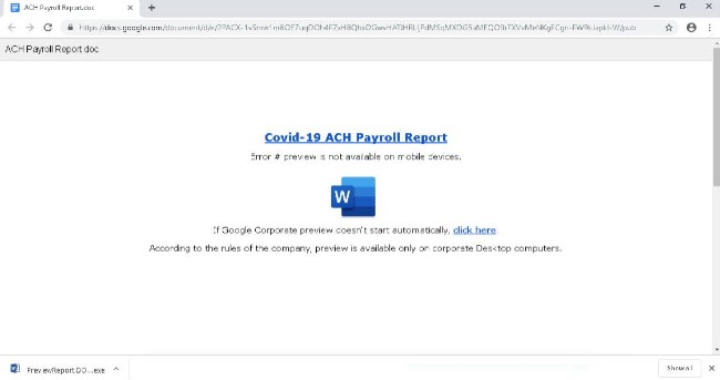 Các chiến dịch lừa đảo khác dựa trên Google Docs