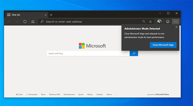 Microsoft không muốn các trình duyệt Chromium khởi chạy với các đặc quyền hệ thống nâng cao
