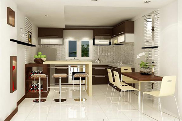 Phòng bếp đẹp cho nhà ống 14