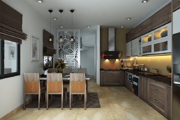Phòng bếp đẹp cho nhà ống 2