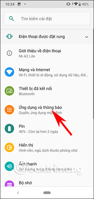 Ứng dụng và thông báo