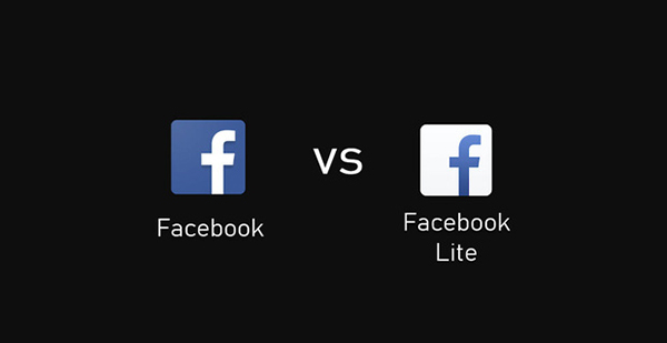 Logo Facebook thường và Facebook Lite