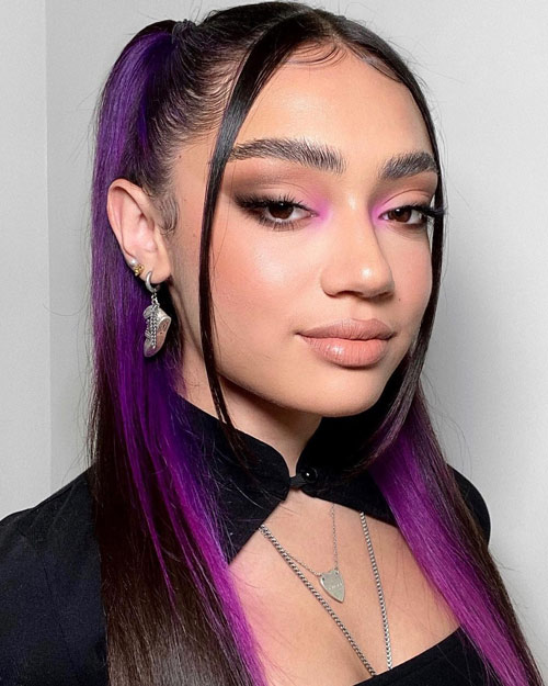 Nhuộm mảng tím đậm