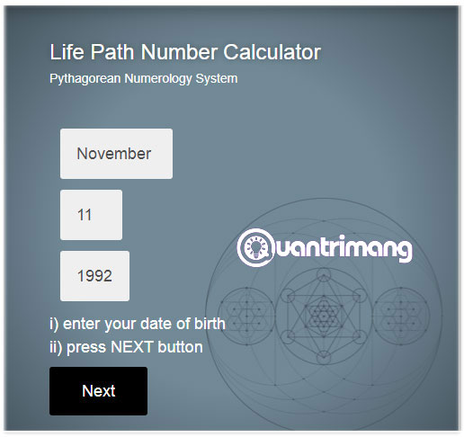 Nhấn Next để xem kết quả
