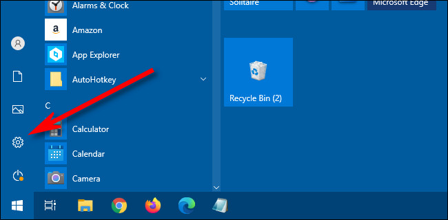 Mở ứng dụng Settings