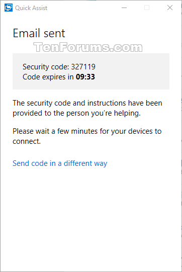 Cung cấp mã bảo mật để kết nối 2 máy tính