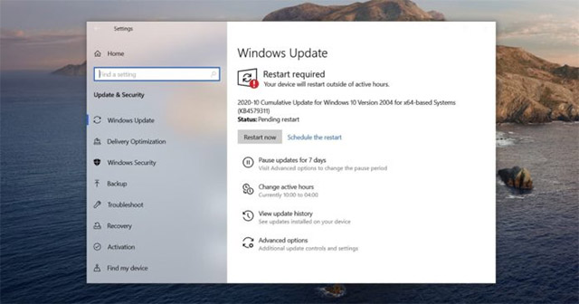 Windows 10 thay đổi kế hoạch update