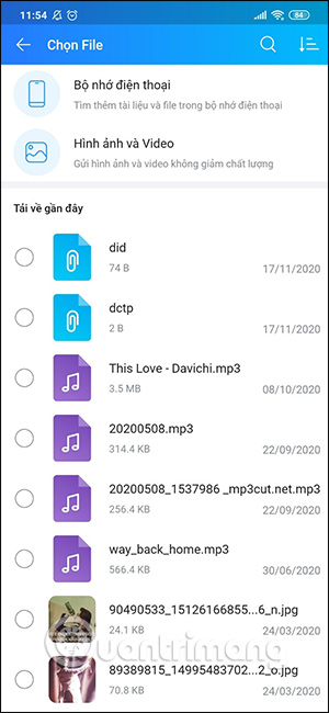 Thư mục lưu video