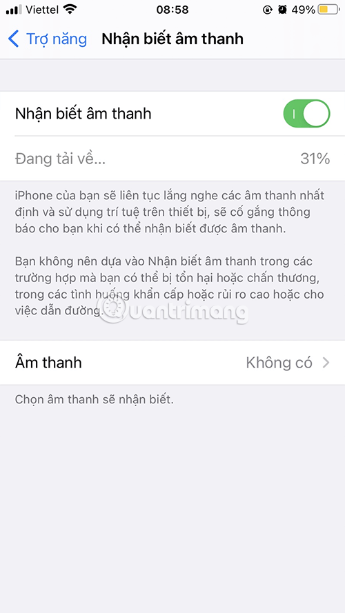 Chờ tải dữ liệu âm thanh về máy