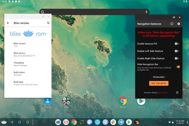 Giao diện Bliss OS