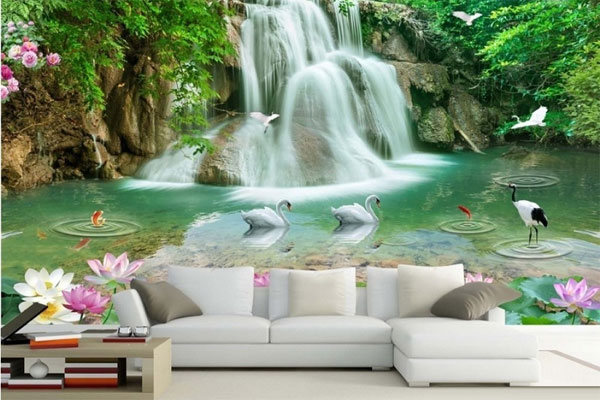 Gạch ốp tường phòng khách 3D 1