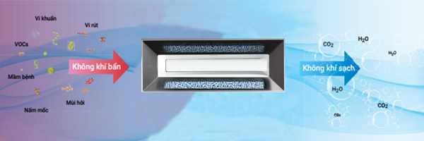 Máy làm sạch không khí Airocide dùng phản ứng quang hóa tiêu diệt hết các tác nhân gây hại
