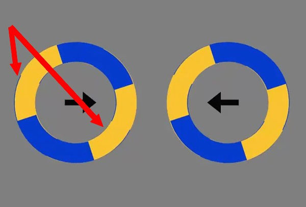 Các nét đứt ở đường viền là nguyên nhân gây ra hiện tượng ảo giác