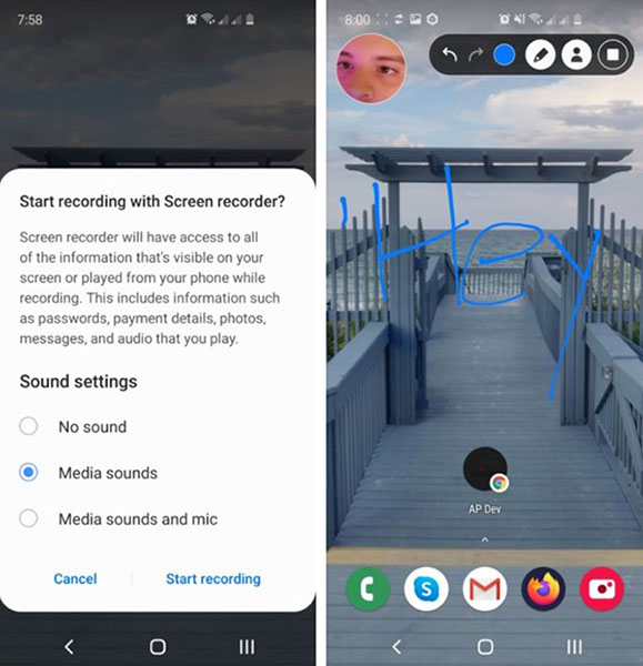 Trình quay màn hình của Samsung