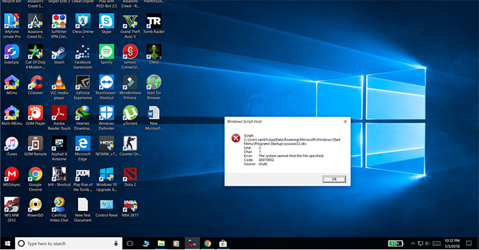 How to fix Windows Script Host error on Windows 10
