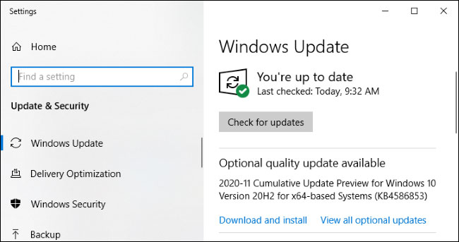 Một trong những bản cập nhật "Optional Quality Update" phổ biến nhất là “Cumulative Update Preview”