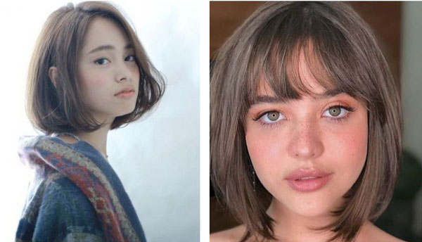 Tóc bob ngắn uốn cụp