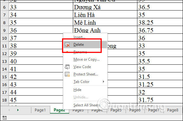 Excel chứa rất nhiều sheet và việc xóa chúng một cách thủ công sẽ mất rất nhiều thời gian. Thật may mắn là có cách xóa hàng loạt sheet một lúc với vài thao tác đơn giản. Hãy xem hình ảnh liên quan và tìm hiểu cách thực hiện nhé.