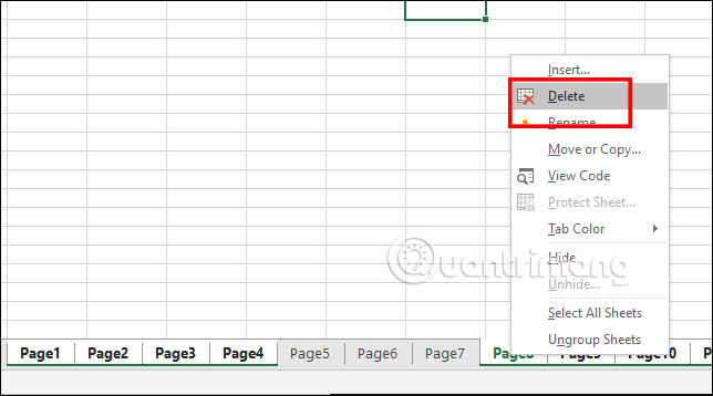 Cách xóa nhanh nhiều sheet trong Excel - Ảnh minh hoạ 4