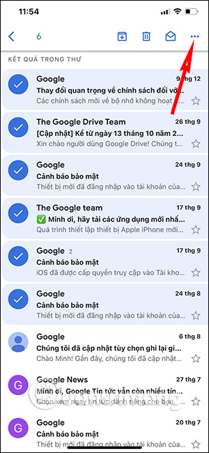 Chọn email