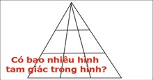 Có bao nhiêu hình tam giác trong bức hình, bài toán cho học sinh lớp 1 nhưng 90% người lớn trả lời sai