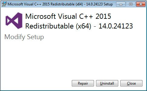 Cách cài Microsoft Visual C++ 2015 Runtime