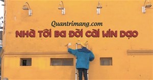 Chế ảnh bức tường vàng tiệm bánh Cối Xay Gió ở Đà Lạt