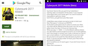 Cảnh báo ransomware giả mạo game Cyberpunk 2077 dành cho Android