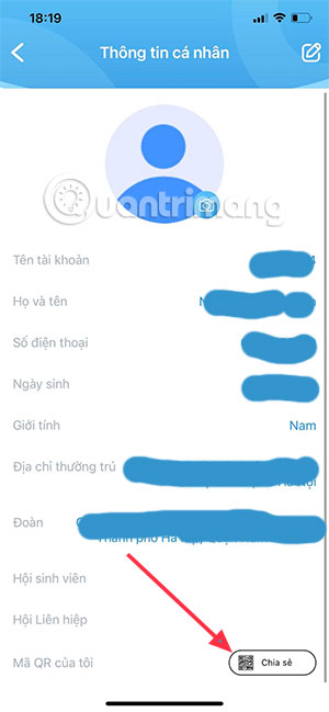 Cách lấy mã QR app Thanh Niên Việt Nam - Ảnh minh hoạ 2