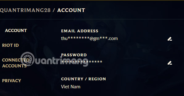 đổi tài khoản tốc chiến về Việt Nam