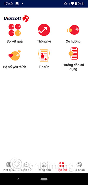 Thanh toán vé Vietlott