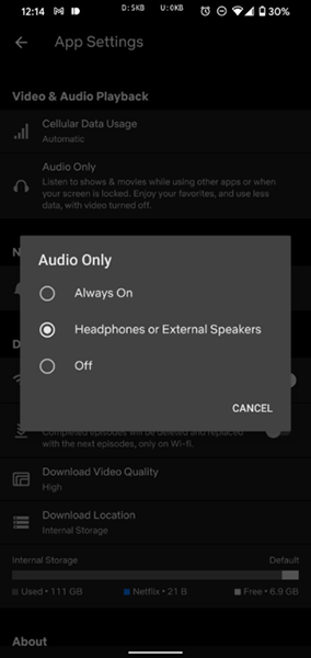 Netflix giới thiệu tính năng nghe audio chỉ có trên Android