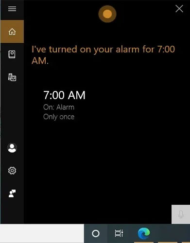 Cortana sẽ ghi nhận yêu cầu của bạn
