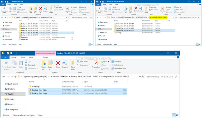 Vị trí các bản sao lưu được Windows tạo