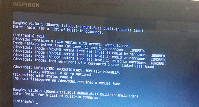 Cách sửa lỗi Busybox Initramfs trong Ubuntu