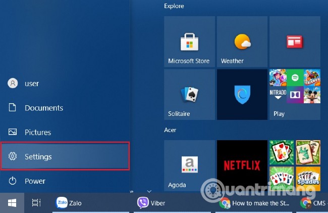 Cách chuyển vị trí thanh Taskbar trên Windows 10