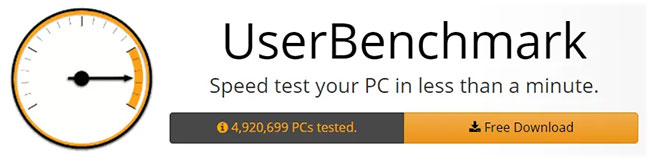 Trang kết quả kiểm tra với công cụ UserBenchmark