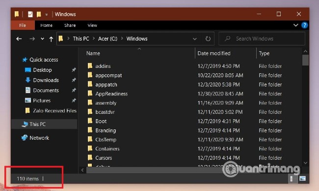 2 cách đếm số lượng file trong thư mục Windows 10
