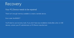 Cách sửa lỗi 0xc0000017 trên Windows 10